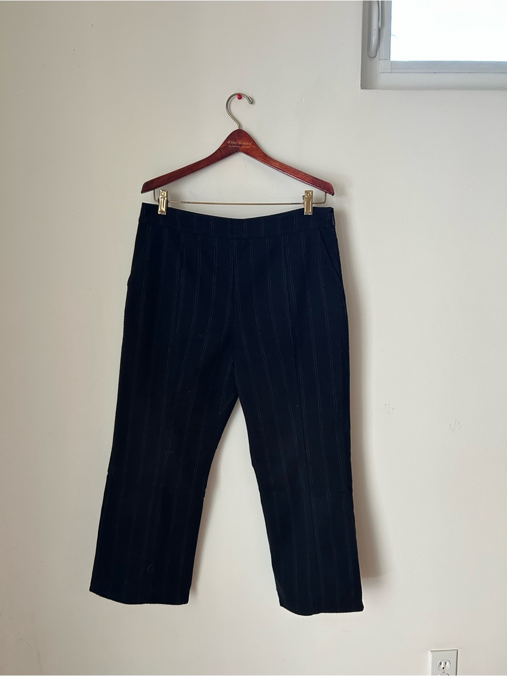 Leith Black Pinstripe Women's Trousers